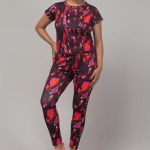 Trendy High-Quality Printed Sportswear Set / Gym Crop Top Set / Printed Yoga Crop Top Set / Fitted Top Set for Women & Girls.