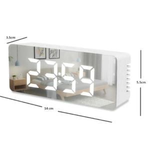 Digital Mirror Clock LED Display Alarm Cock Home Improvement