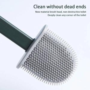 Silicon Toilet Brush With Sticker Hook Cleaning Accessories