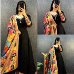 Gowns Printed Embroidery Gowns Georgette Gown Party wear